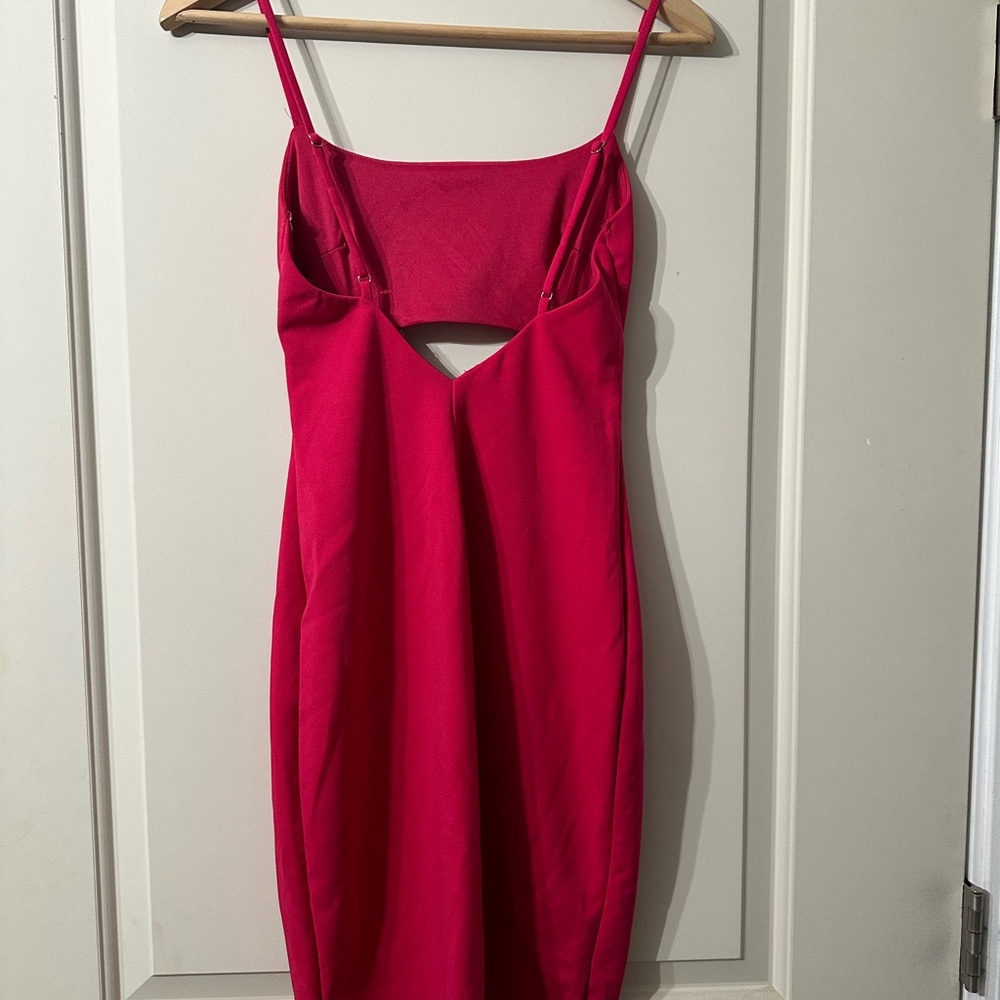 Lulu's Fuchsia Backless Dress - Picture 2 of 3